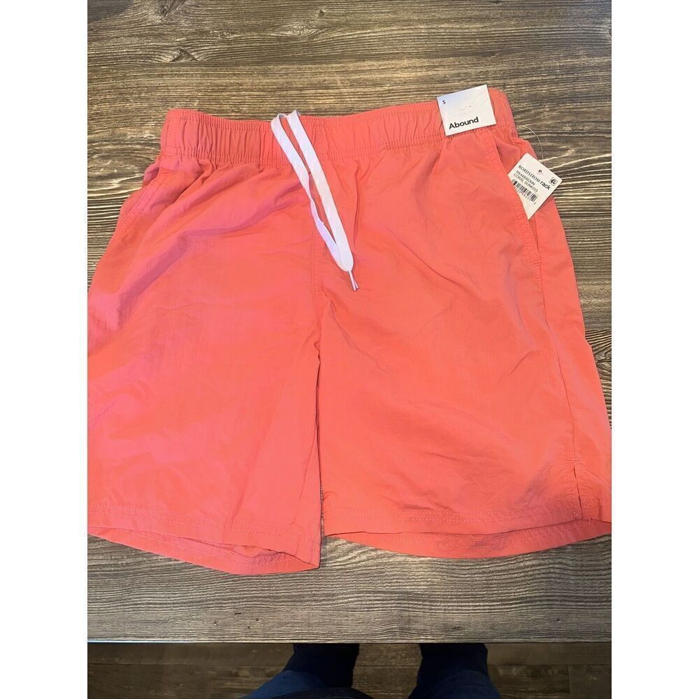 Abound Men's Size S Coral Sunkiss Shorts Elastic Waistband Swim Shorts, NWT. 5